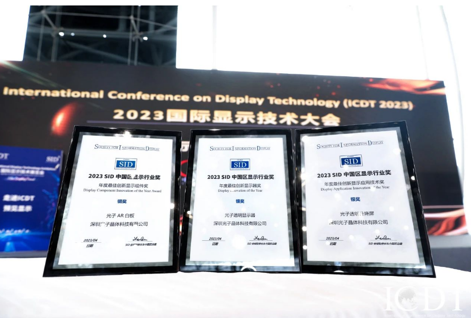 光子晶体科技斩获2023国际显示技术大会两项银奖