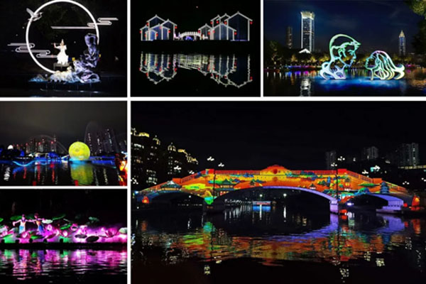 温州塘河夜游搭载光子芯片透明屏，开启全新的AR视觉盛宴