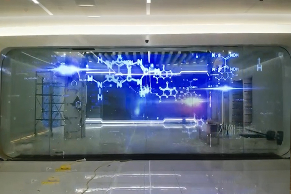 光子玻璃隔断透明显示屏 | 桓台风语筑企业展厅